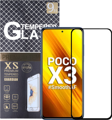 ambera Edge To Edge Tempered Glass for Poco X3, Poco X3 Pro, Redmi Note 9 Pro, Redmi Note 9 Pro Max(Pack of 2)