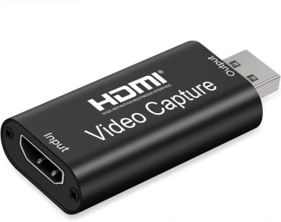 Smacc HD Audio Video Capture Card HDMI Female to USB Male for Screen Sharing | Broadcasting | Video Recording | Live Conference | Medical Imaging | DSLR Recording | Acquisition | Game Streaming Media Streaming Device(Black)