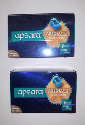APSARA ABSOLUTE SHARPNER WITH COVER SINGLE PENCIL SHARPNER WITH COVER Sharpener(ENGLISH BLUE, Grey)