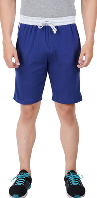 PRIDE APPAREL Solid Men Blue Regular Shorts