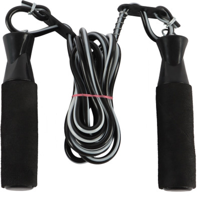 Manogyam Jump Skipping Rope for Men & Women Ball Bearing Ball Bearing Skipping Rope Ball Bearing Skipping Rope(Black, Length: 270 cm)