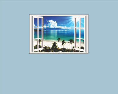 Jump up 45 cm Magical window, Wall sticker Self Adhesive Sticker(Pack of 1)