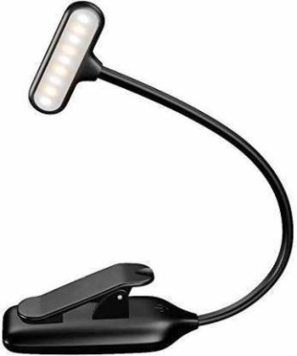 KT Mart LED Book Lights Sturdy Adjustable Reading Lamp Flexible Arm Lightweight Eye-Care Night Reading Clip On Bed Light Perfect for Bookworms & Kids Study Lamp(12 cm, Black)