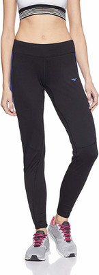 MIZUNO Solid Women Black, Blue Tights