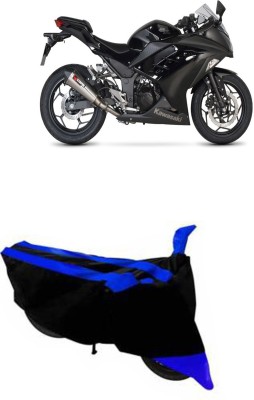 RONISH Two Wheeler Cover for Kawasaki(Ninja 300, Black, Blue)