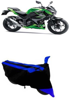 RONISH Two Wheeler Cover for Kawasaki(Z250, Black, Blue)