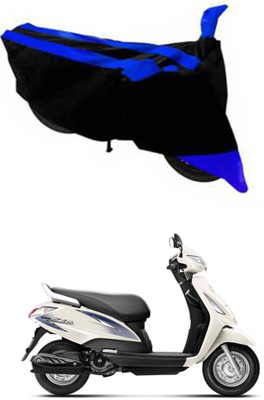 RONISH Two Wheeler Cover for Suzuki(Swish 125, Black, Blue)