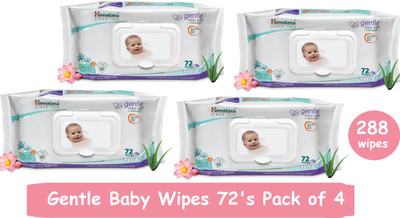 HIMALAYA Gentle Baby Extra Soft Wipes 72's Pack of 4(288 Wipes)