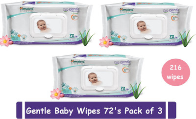 HIMALAYA Gentle Baby Extra Soft Wipes 72's Pack of 3(216 Wipes)