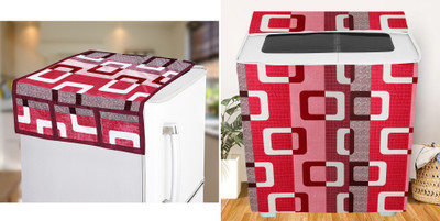 E-Retailer Semi-Automatic Washing Machine  Cover(Width: 81 cm, Value For Money Combo Pack Of 2 Pieces)