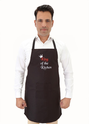 SWITCHON Polyester Chef's Apron - Free Size(Black, Single Piece)