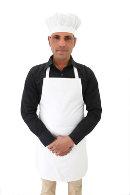 SWITCHON Cotton Chef's Apron - Free Size(White, Single Piece)