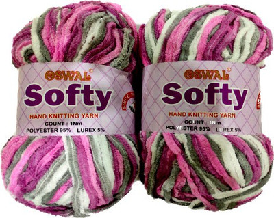 Oswal wool Wool Thread Set for Knitting Art and Craft for Rakhi Making Knitting Sweaters Wool Yarn, Shade No. 9, Color : Multi ,(PACK OF 600 GRAM)