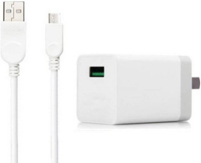 Akway 2.1 A Wall Charger for Mobile with Detachable Cable(White, Cable Included)