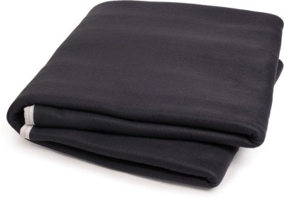 Warm Hug Solid Double Electric Blanket for  Heavy Winter(Polyester, Dark Grey)