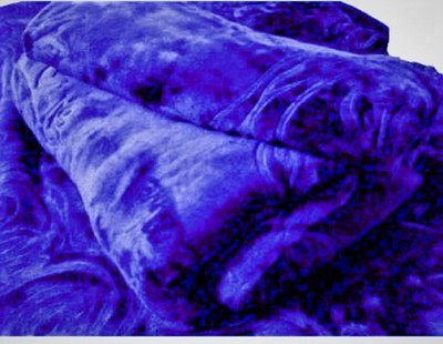 AUBORON Self Design Double Quilt for  Heavy Winter(Woollen Blend, Blue)