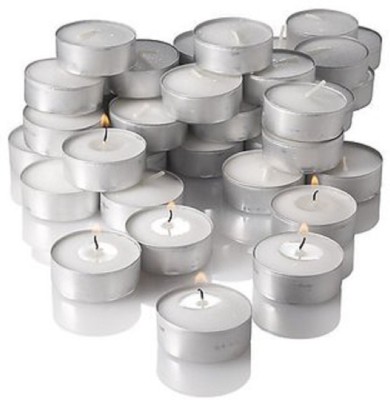 Nyrwana Wax Tealight Candles, Smokeless Candles, Pure Therapeutic Oil Free- White (Pack of 100 Pcs) Candle(White, Pack of 100)