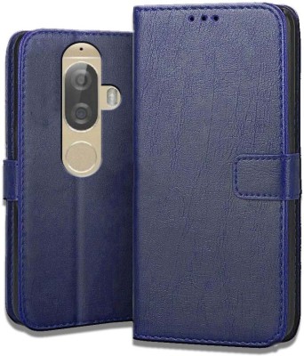 Trap Flip Cover for Lenovo K8 Plus(Blue, Cases with Holder, Pack of: 1)