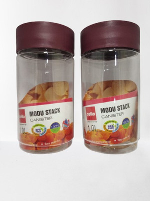 cello Plastic Utility Container  - 750 ml(Pack of 2, Brown)