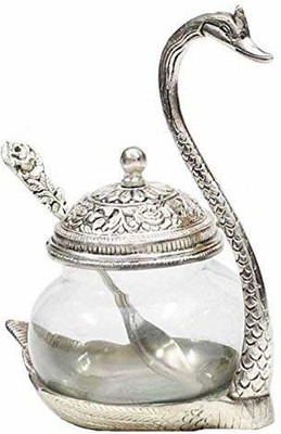 DreamKraft Decorative Showpiece  -  11 cm(Glass, Silver)