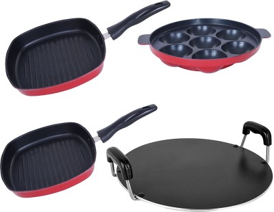 NIRLON AP7_GP22.5_GP24_RT________ Non-Stick Coated Cookware Set(PTFE (Non-stick), Aluminium, 3 - Piece)