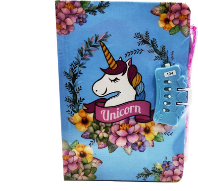 Dhinchak password protected A5 Diary yes 100 Pages(Blue)