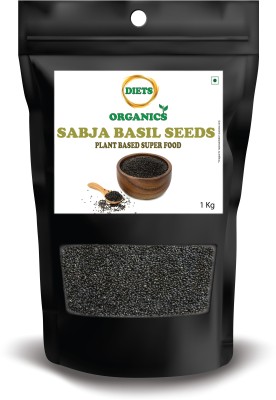 DIETS ORGANICS Sabja / Basil Seeds / Tukmariya / Bapji Seed for Protein | Iron | Calcium | Anti Oxidants for Weight Loss (Raw Seed ) Seed Basil Seeds(1000 g)