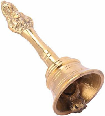 VALUE CRAFTS Brass Pooja Bell(Gold)