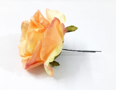 DRESSED UP DIVAS gorgeous yellow rose flower Hair Pin(Yellow)