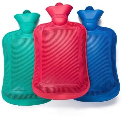 MedFest Classic Rubber Hot Water Bottle, Great for Pain Relief, Hot and Cold (Pack fo 3) Non-Electrical Water Bag 1.5 L Hot Water Bag(Multicolor)