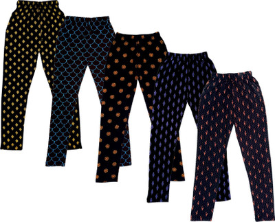 KAVYA Legging For Girls(Black Pack of 5)
