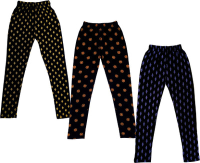 Indistar Legging For Girls(Black Pack of 3)