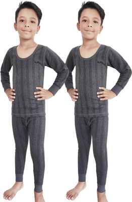 HAP Top - Pyjama Set For Boys & Girls(Grey, Pack of 2)