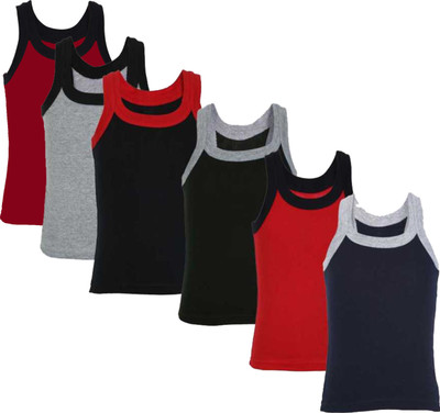 Careplus Vest For Boys Pure Cotton(Multicolor, Pack of 6)