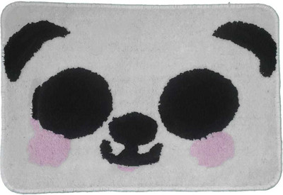coolsteps Microfiber Bathroom Mat(white pink and black, Medium)