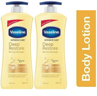 Vaseline intensive deep restore body lotion 400ml pack of 2(800 ml)