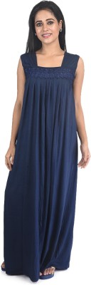 Piyali's Creation Women's Women Nighty(Dark Blue)