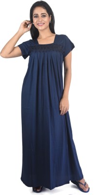 Piyali's Creation Women's Women Nighty(Dark Blue)