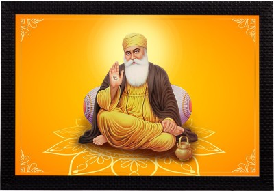 eCraftIndia Gurunanak Sahib Matt Texture UV Art Framed Ink 10 inch x 14 inch Painting(With Frame)