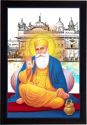 eCraftIndia Guru Nanak Sahib Matt Texture UV Art Framed Ink 20 inch x 14 inch Painting(With Frame)