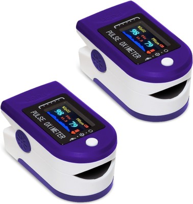 CLEAN MEDS Finger Tip Oximeter Digital Pulse Reader with Color Display - Water Resistant Pulse Oximeter pack of 2 Pulse Oximeter(Blue)