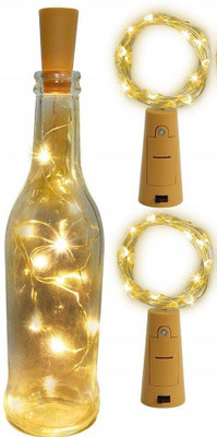 VENTUOS 20 LEDs 2 m Multicolor Steady Bottle Rice Lights(Pack of 2)