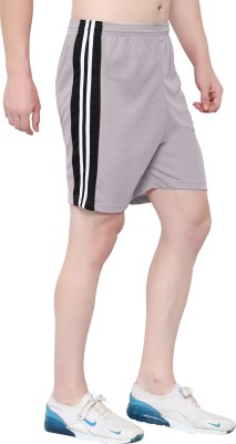 OORA Solid Men Grey Sports Shorts