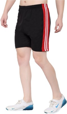 Dia A Dia Solid, Self Design Men Black Sports Shorts, Casual Shorts, Gym Shorts