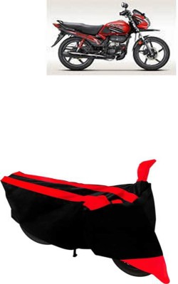 RONISH Two Wheeler Cover for Hero(Passion Pro TR, Black, Red)