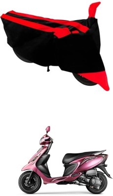 RONISH Two Wheeler Cover for TVS(Scooty Zest 110, Black, Red)