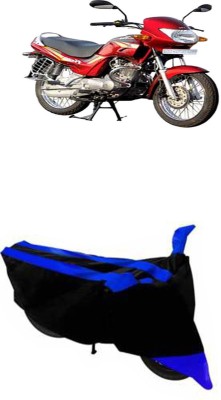 RONISH Two Wheeler Cover for TVS(Fiero F2, Black, Blue)