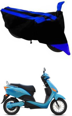 RONISH Two Wheeler Cover for Hero(Electric Optima Plus, Black, Blue)