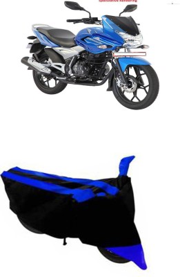 RONISH Two Wheeler Cover for Bajaj(Discover 150 f, Black, Blue)