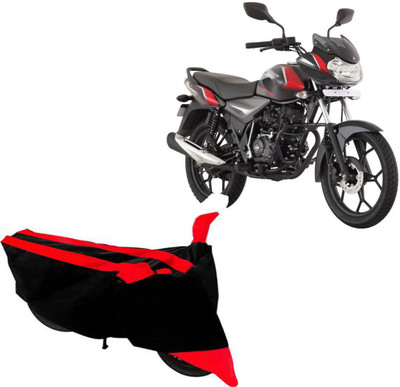 RONISH Two Wheeler Cover for Bajaj(Discover 100 DTS-i, Black, Red)
